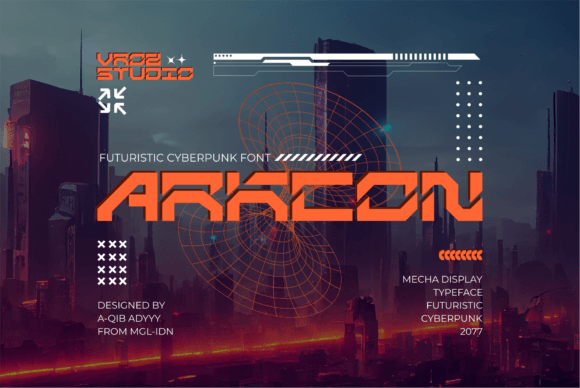 Arkcon: Redefining Visual Identity Through Futuristic Cyberpunk Typography