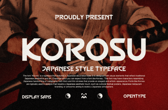 Korosu: A Japanese Decorative Typeface Guide