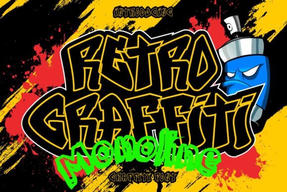Retro Graffiti Monoline: Bold Urban Style