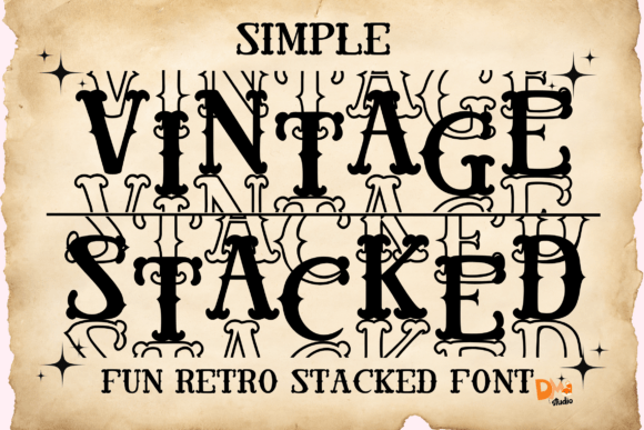 Revitalizing Design with the Simple Vintage Stacked Monogram Font