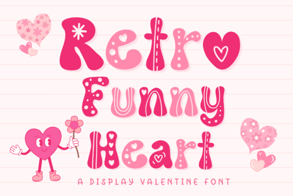 Strategic Typography: Leveraging Retro Funny Heart for Brand Differentiation