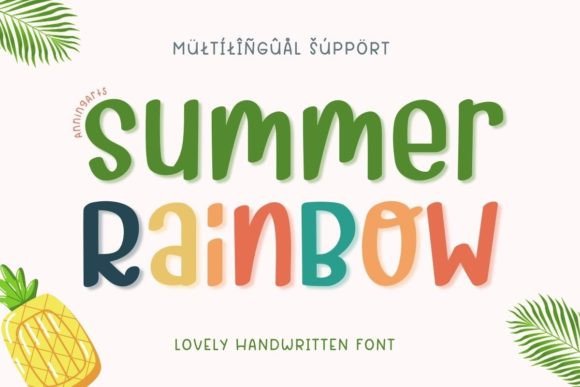 Summer Rainbow: Elevating Design with Handwritten Elegance